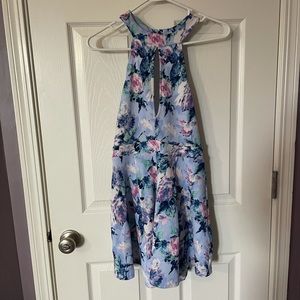 Windsor high neckline floral skater dress